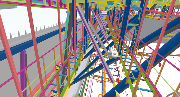 鉄骨納まりの検討(※一部の調整作業に他社製品を使用)