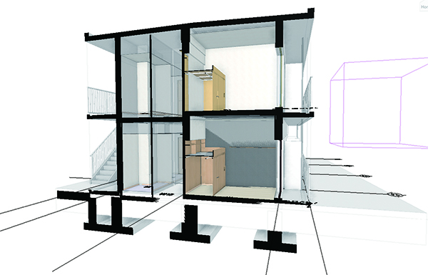 GLOOBE Architectによる設計BIMの成果物 「クリップ断面図」