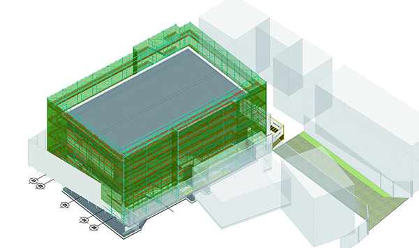GLOOBE Constructionによる施工BIMの成果物 「足場モデル」