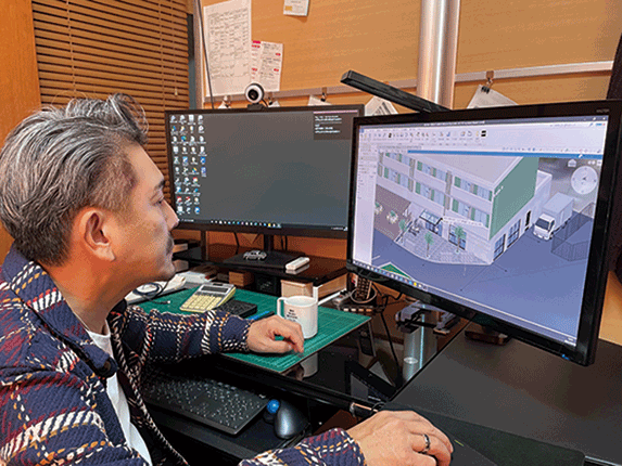 設計からパース制作まで嶋瀬氏自身が行うことが多い
