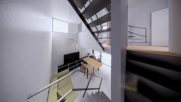 個人住宅パース-（GLOOBE→SketchUp→Enscape）